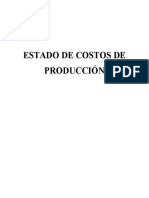 Estado de Costos de Produccion