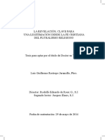 La Revelación, Clave para Una Legitimación Desde La Fe Cristiana Del Pluralismo Religioso