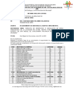 Informe #02 Requerimiento de Materiales #01