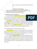 CHAPTER 1 - Introduction To Cost Accounting