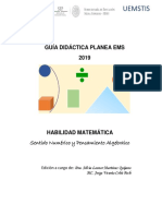 Guía Didactica de Planea EMS Habilidad Matemática