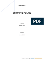 Smoking Policy Template