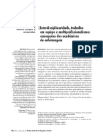 Interdisciplinaridade, Trabalho em Equipe e Multiprofissionalismo - Concepções Dos Acadêmicos de Enfermagem