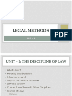 Legal Methods - Unit - I