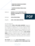 Solicitud de Reiteracion de La Fuerza Pública, Abogado Del Estado, LUISA