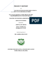 Project Report: Master of Business Administration (Distance Mode) Abdullah Abrar