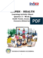 Mapeh - Health: Learning Activity Sheet Quarter 3 - Week 2