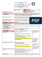 Bersamin Elementary School Name of Teacher Section Leaning Area Time Grade Level Date