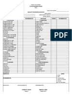 Inspection Checklist