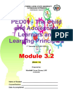 Module 3.2 - The Child and Adolescent Learners and Learning Principles