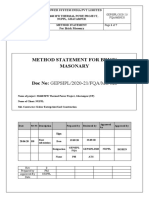 MS For Brick Work