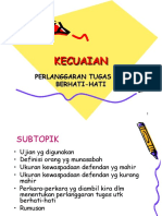 Perlanggaran Tugas Utk Berhati-Hati