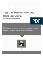 Top One Percent GMAT by Sandeep Gupta