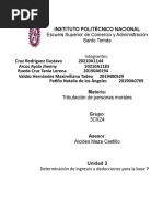 Act. 22. Determinacin de Ingresos y Deducciones para La Base PTU