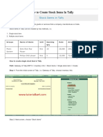 Create Stock Items in Tally