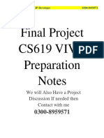 CS619 Final Project Viva Notes