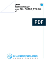 Klingenburg: Design Program For Rotary Heat Exchanger 32-Bit Windows DLL: ROTOR - SYS - DLL Systemair AB