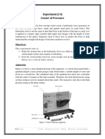 Experiment (10) Center of Pressure: Page Lab. Supervisor: Eng. Walaa Araydah