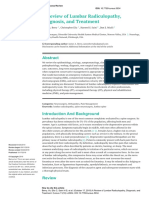 A Review of Lumbar Radiculopathy, Diagnosis, and Treatment