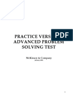 McKinsey ' Advanced Problem Solving Sample