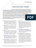 Business Systems Innovation Checklist