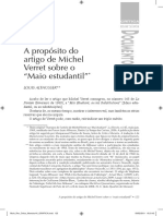 A Propósito Do Artigo de Michel Verret Sobre o "Maio Estudantil"