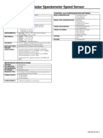 Speedometer Speed Sensor Specification