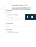 Pisces Hotspot Gateway Specification: Features