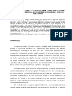 A Relevância Do Currículo Adaptado para A Construção de Uma Educação Acolhedora Da Diversidade e Necessidades Especiais Dos Alunos REV