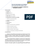 Propuesta de Plan Anual de Trabajo Municipio Escolar Bellidino