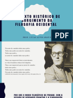 Contexto Histórico de Surgimento Da Filosofia