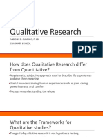 Qualitative Research: Anbony D. Cuanico, Ph.D. Graduate School