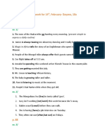 Homework For 14, February-Dayana, 10a Workbook P. 87: Express A Daily Routine)