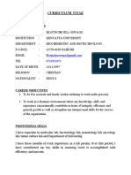 Curriculum Vitae: Personal Details