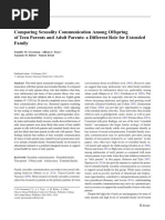 Comparing Sexuality Communication Among Offspring of Teen Parents and Adult Parents: A Different Role For Extended Family