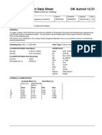 Product Data Sheet OK Autrod 12.51: G 'Gas-Shielded Metal-Arc Welding'