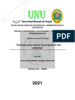Técnicas para Evaluar Al Personal en Una Empresa