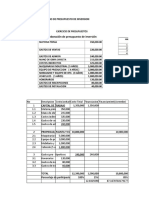 Ejercicio Presupuesto de Inversion