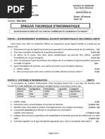 Informatique Proba C-D Blanc 2021 Epreuve Théorique