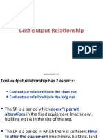 Cost Output Relationship