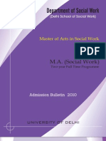 Delhi School of Social Work: Bulletin of Infrmation