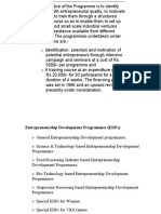 Entrepreneurship Development Programmes (Edps)