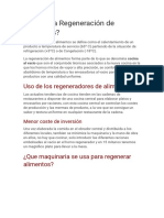 Que Es La Regeneración de Alimentos