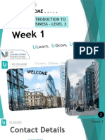 Week 1 - Introduction To Business - Lecture Slides