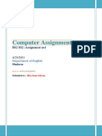 Computer Assignment: BS2 SS2:Assignment No1