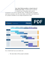 Gantt Chart A Gantt Chart Is A Bar Chart That Provides A Visual View of Project Tasks Scheduled Over Time. A Gantt Chart Is Used For