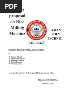 Project Proposal On Rice Milling Machine