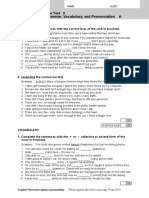 File Test 9 Grammar, Vocabulary, and Pronunciation A