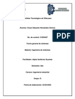 Resumen de Teoria General de Sistemas (Oscar Eduardo Hernandez Chavez)