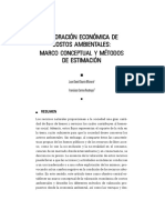 Valoración Económica de Costos Ambientales